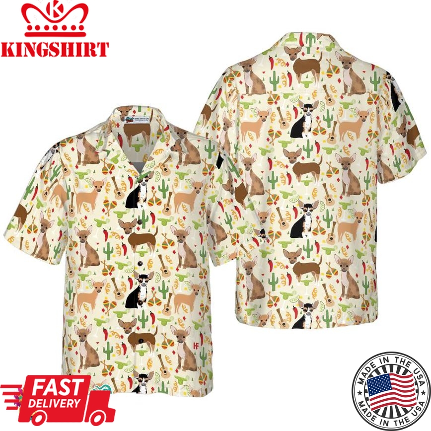 Fiesta Chihuahua And Margaritas Celebration Hawaiian Shirt