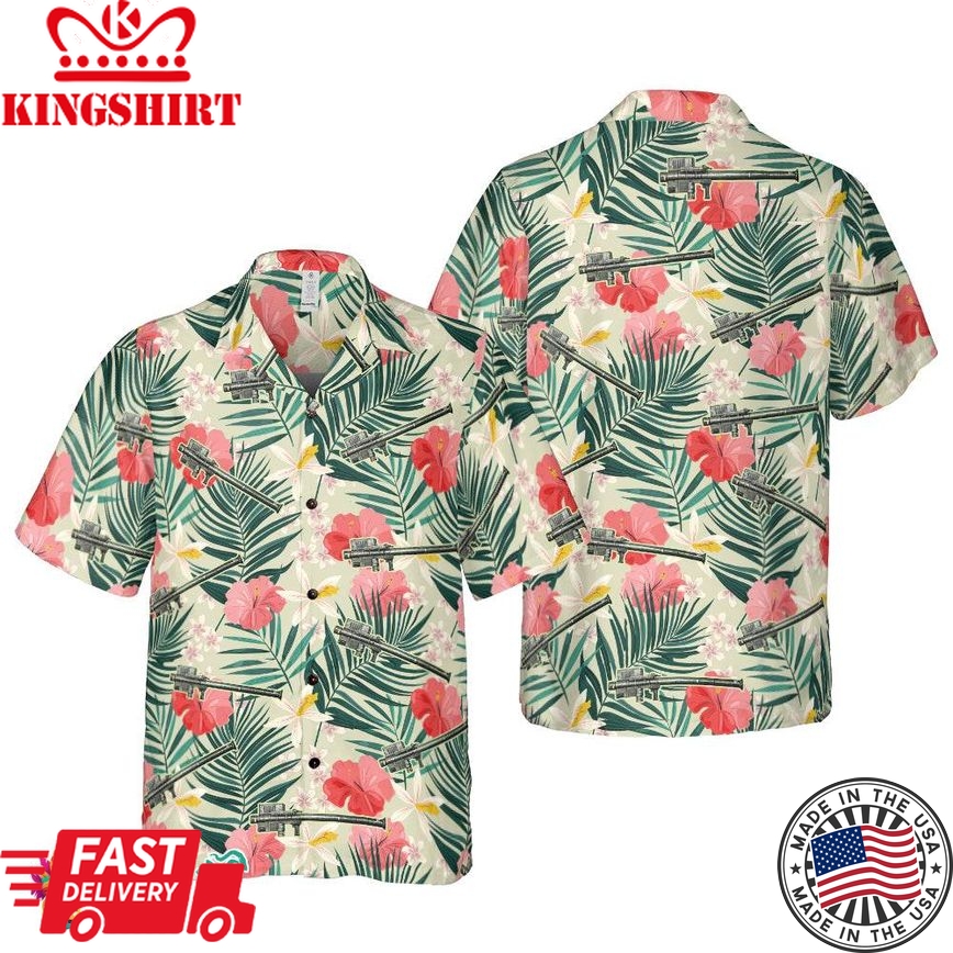 Fim-92 Stinger With Tropical Flowers Hawaiian Shirt