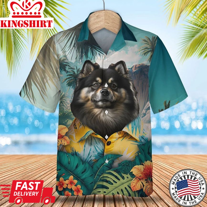 Finnish Lapphund Tropic Escape - Discover the Magic of Hawaii with this Vibrant Shirt