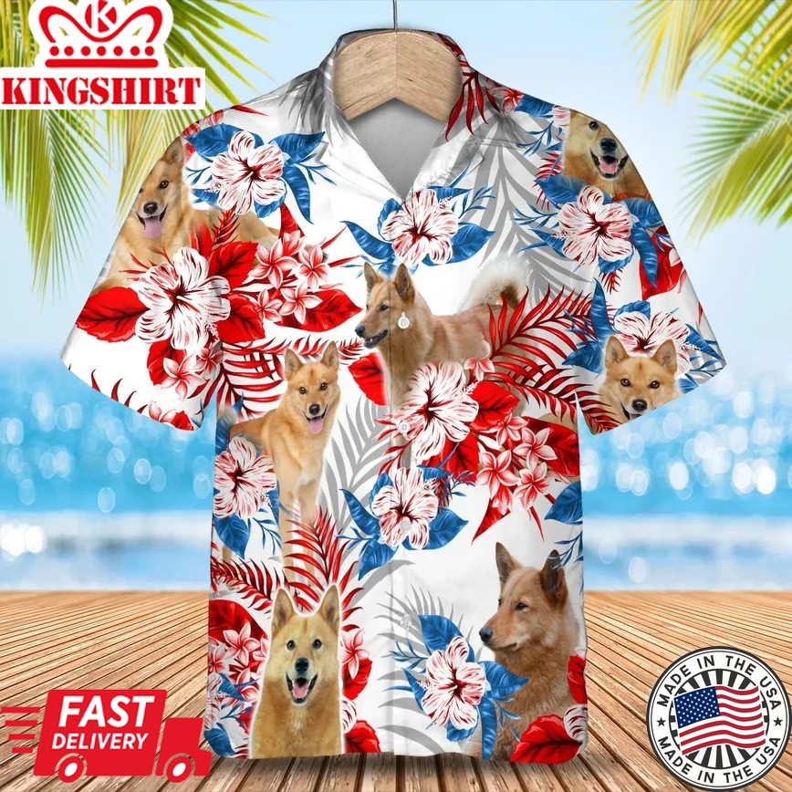 Finnish Spitz Trendy Hawaiian Shirt Summer Aloha Shirt, Trendy Hawaiian Shirt For Men And Women