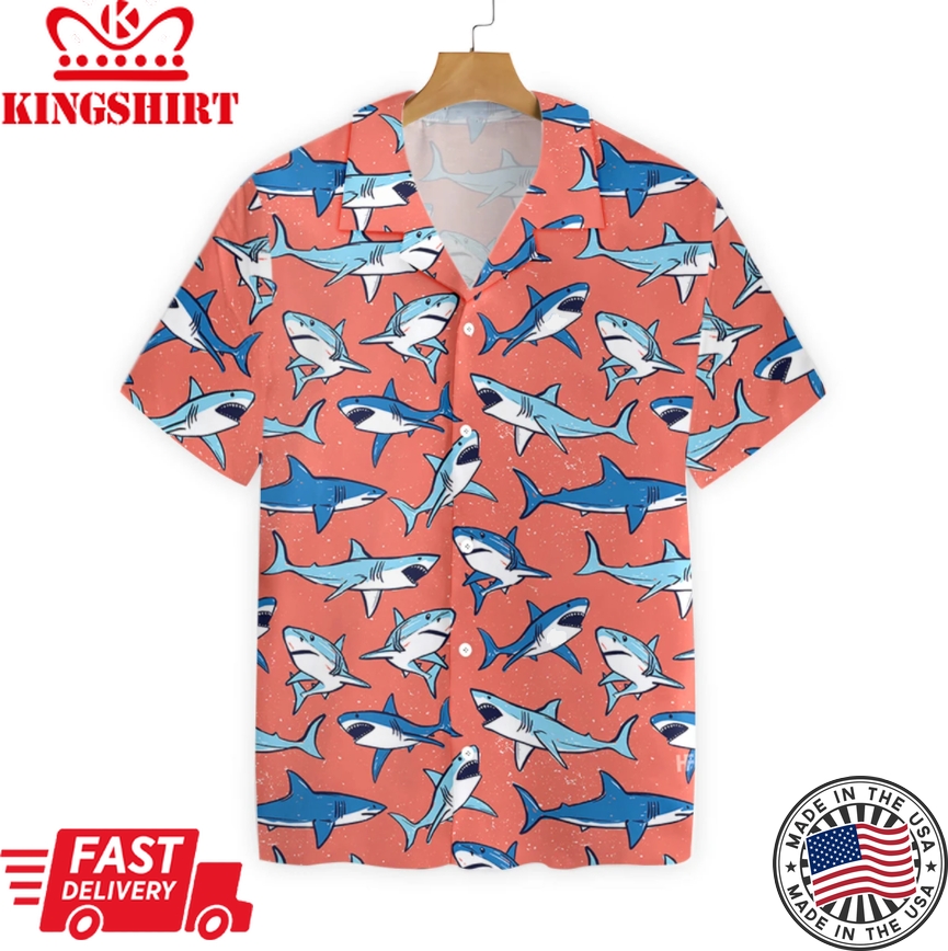 Fins and Teeth: Shark Hawaiian Shirt