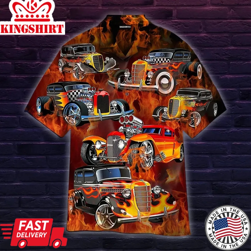 Fire Hot Rod Trendy Hawaiian Shirt