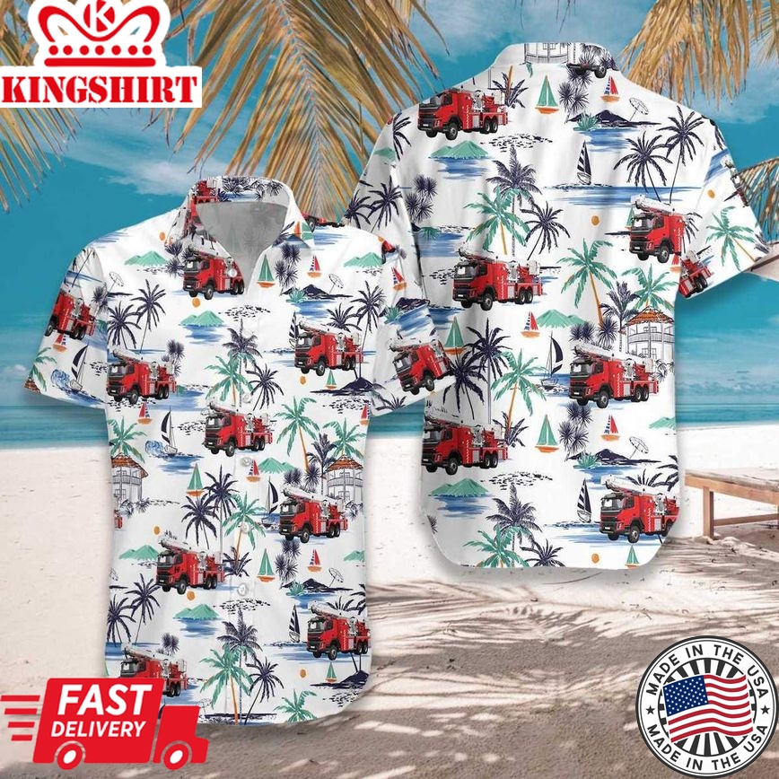 Fire Truck Friend Trendy Hawaiian Shirt