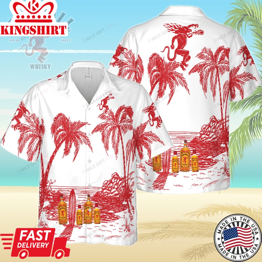 Fireball Whisky Hawaiian Deluxe Vacation Apparel