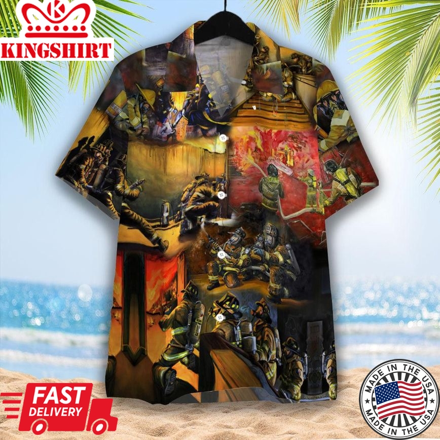 Firefighter Because Superhero Isn't An Official Job Title Trendy Hawaiian Shirt