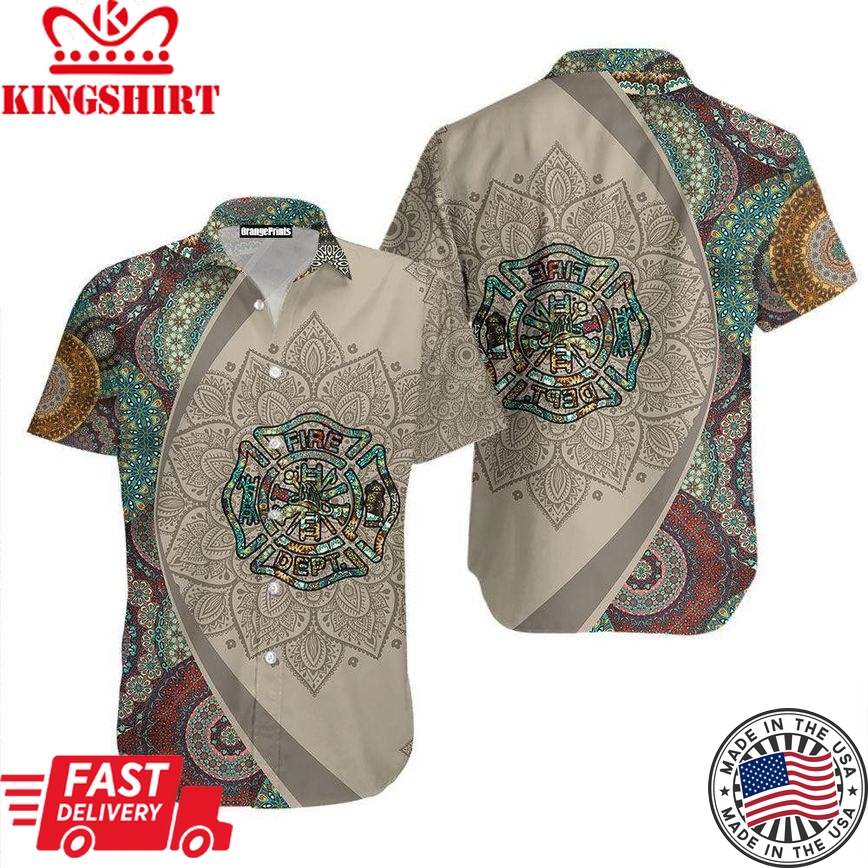 Firefighter Button Trendy Hawaiian Shirt