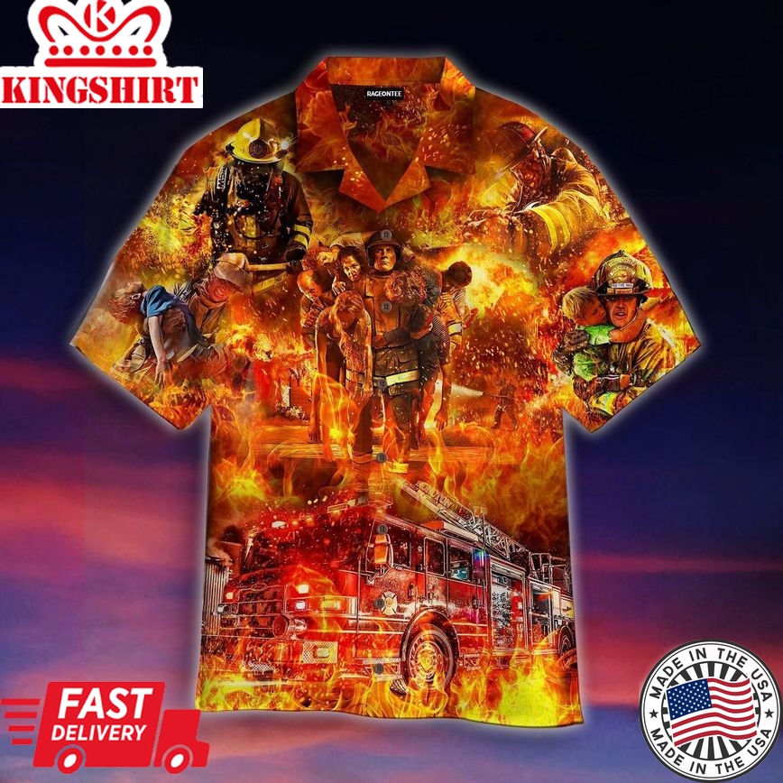 Firefighter Trendy Hawaiian Shirt