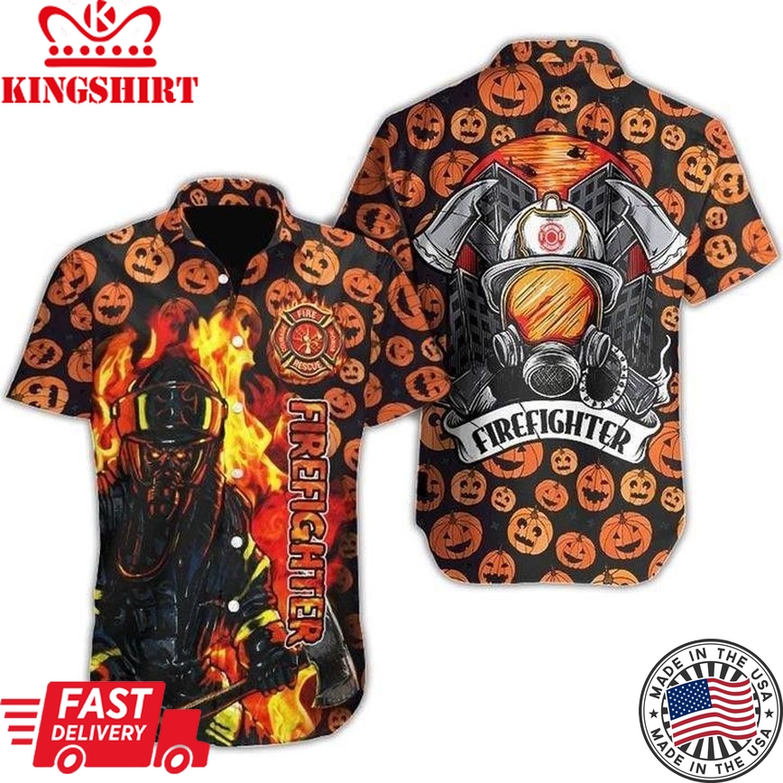 Firefighter Trendy Hawaiian Shirt