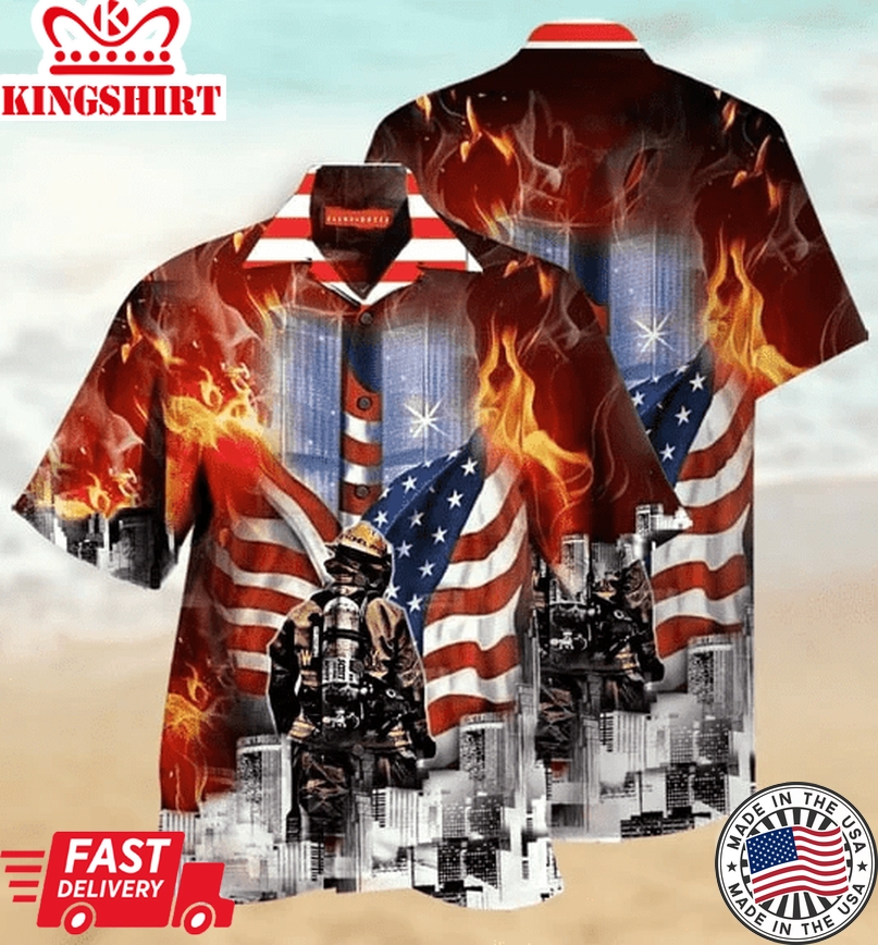 Firefighter Trendy Hawaiian Shirt