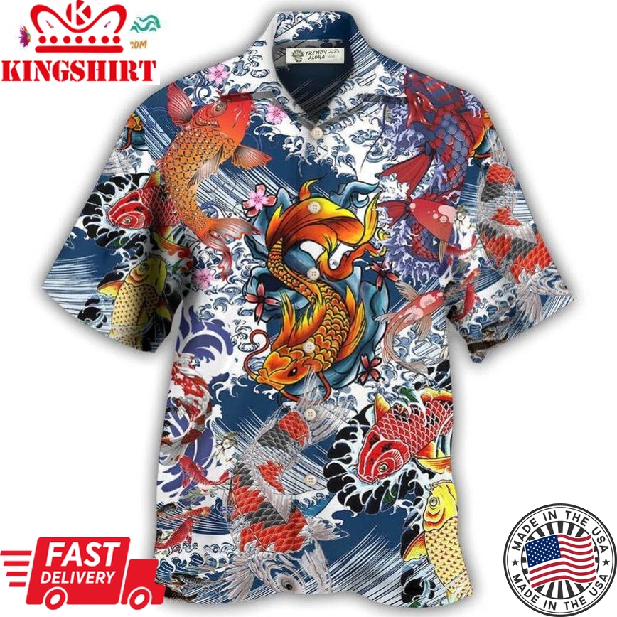 Fish Amazing Koi Fish In The Sea Hawaiian Shirt