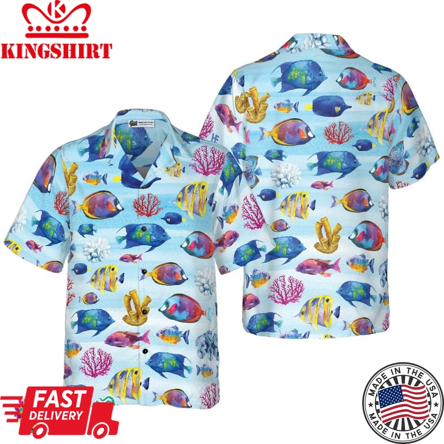 Fish And Corals Hawaiian Shirt