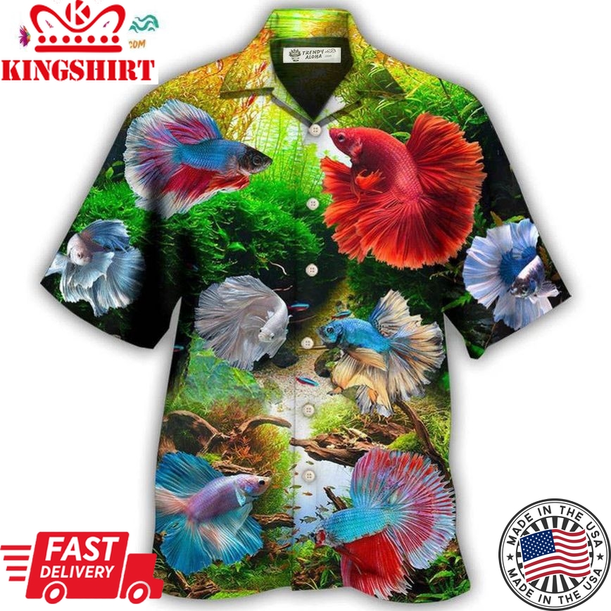 Fish Guppies Aquatic Style Hawaiian Shirt