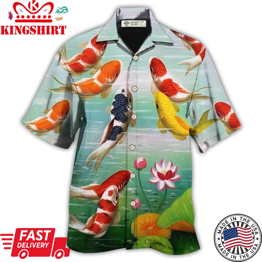 Fish Koi Fish Beautiful Style Hawaiian Shirt