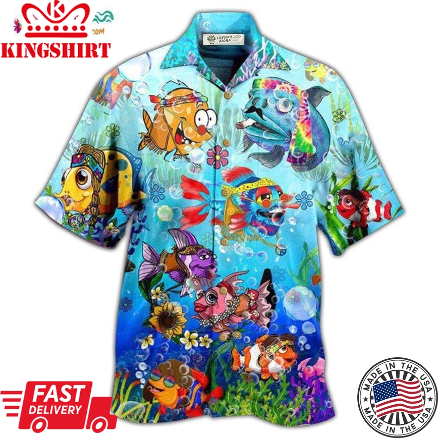 Fish Ocean In The Deep Blue Sea Joy To You And Me Hawaiian Shirt