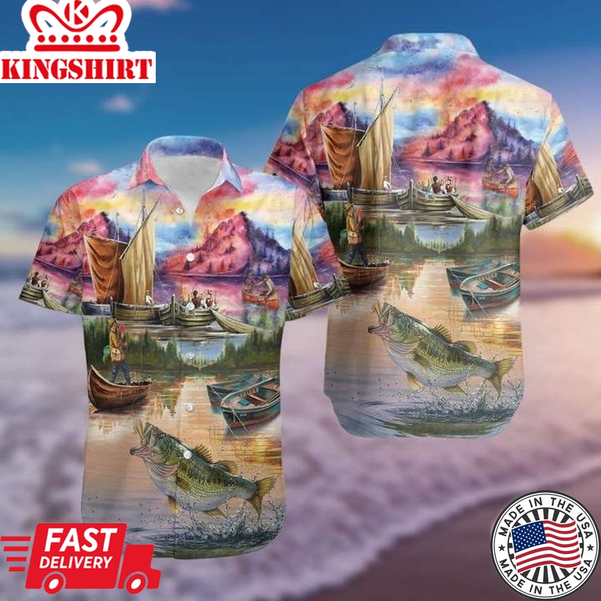 Fish, The Beauty Of Fisherman's Labor Trendy Hawaiian Shirt