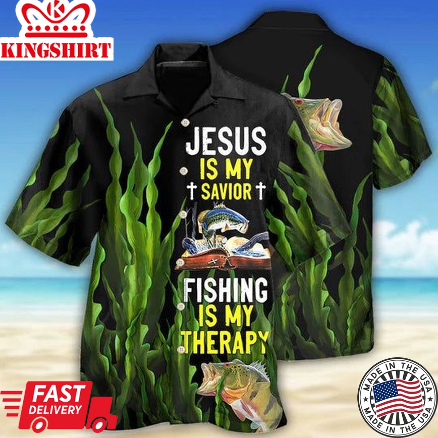 Fishing Is My Therapy - Hawaiian Shirt