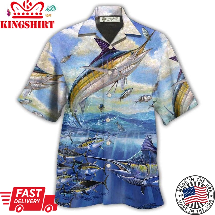 Fishing Ocean Blue Sky Freedom Hawaiian Shirt