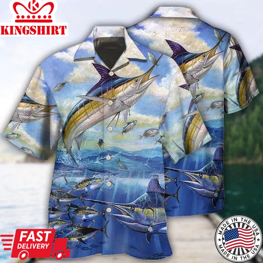 Fishing Ocean Blue Sky Freedom - Hawaiian Shirt