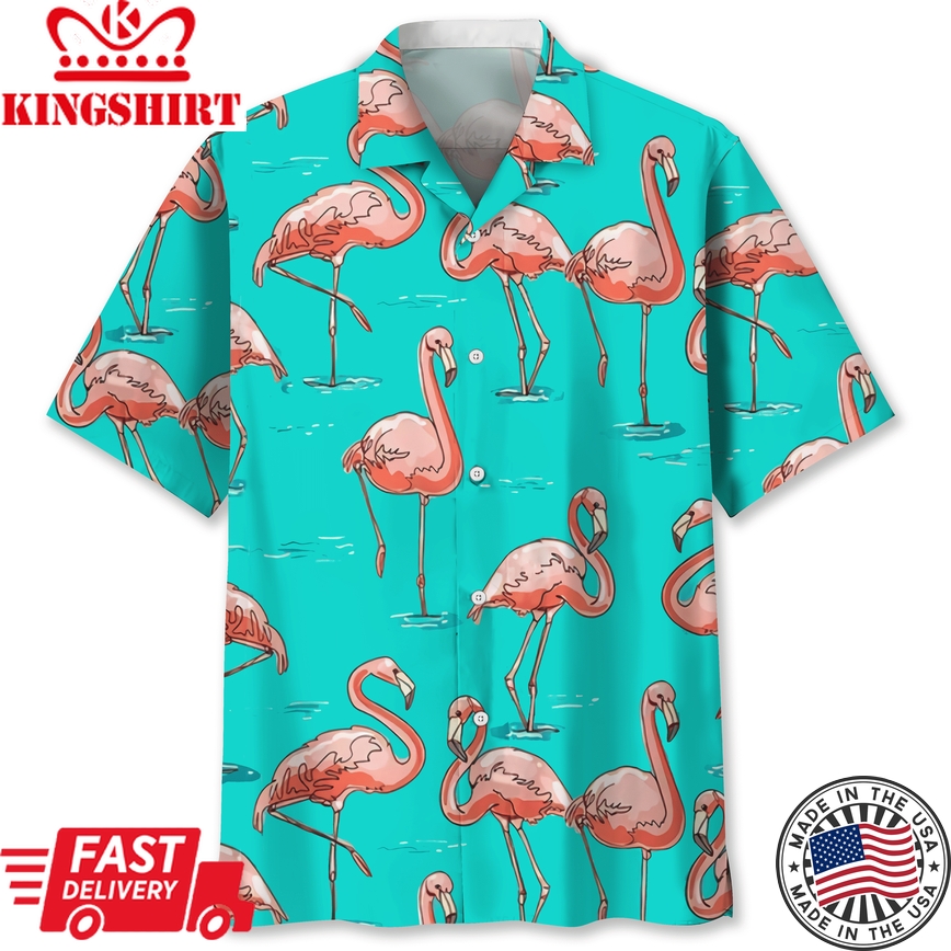 Fla Blue Trendy Hawaiian Shirt