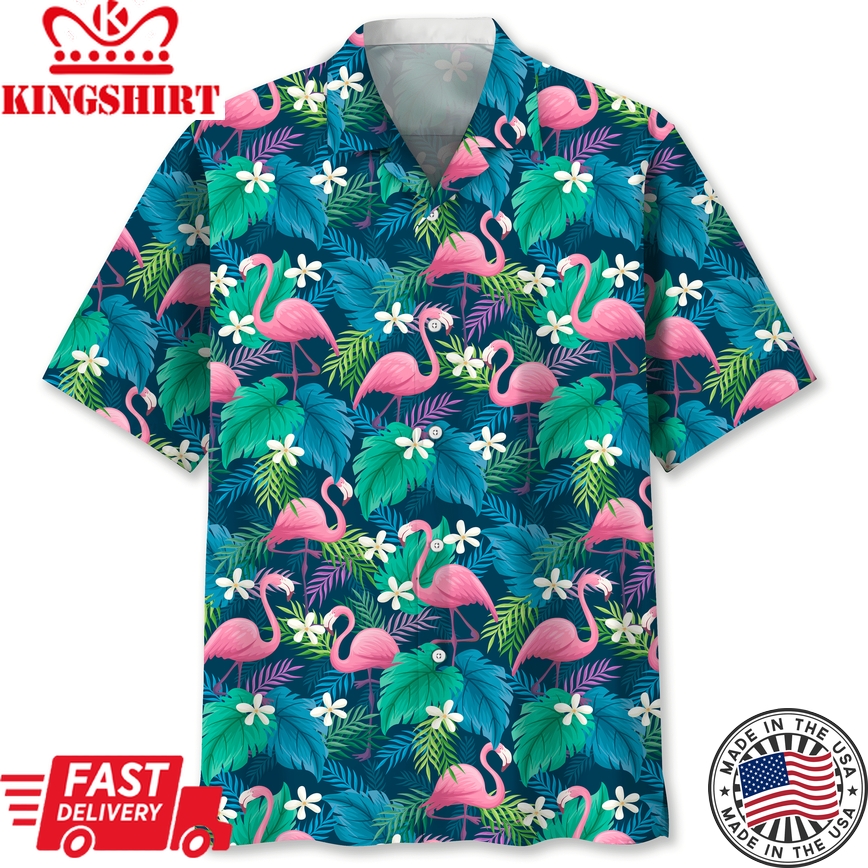 Fla Green Trendy Hawaiian Shirt