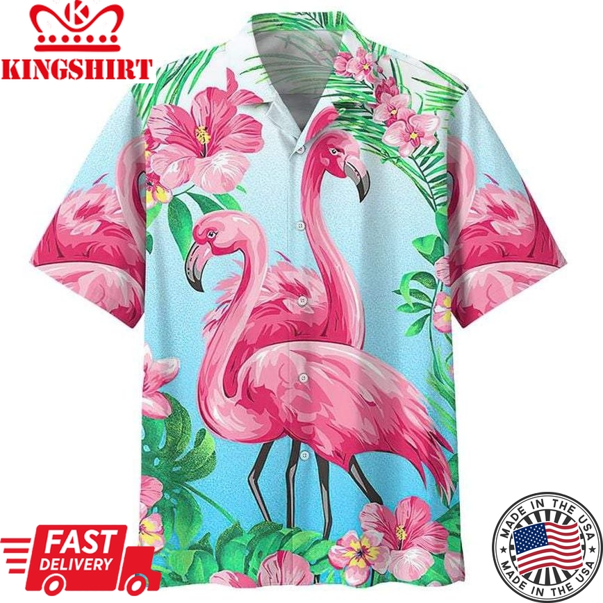 Flamingo Hawaii Shirt Couple Flamingo Flower Hawaiian Shirt Flamingo Aloha Shirt