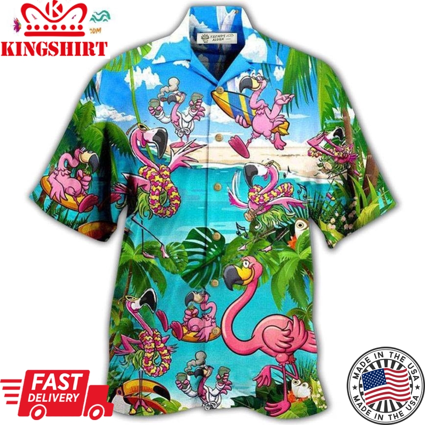 Flamingo Palm Sometimes You Just Need To Chill Hawaiian Shirt