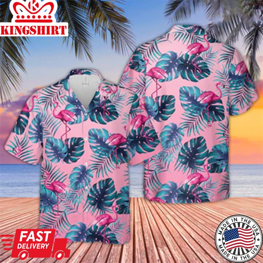 Flamingo Pattern D15 Trendy Hawaiian Shirt