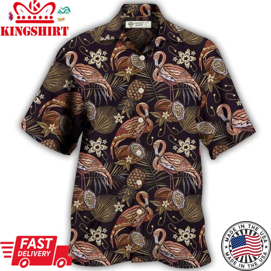 Flamingo Pineapple Vintage Classic Hawaiian Shirt