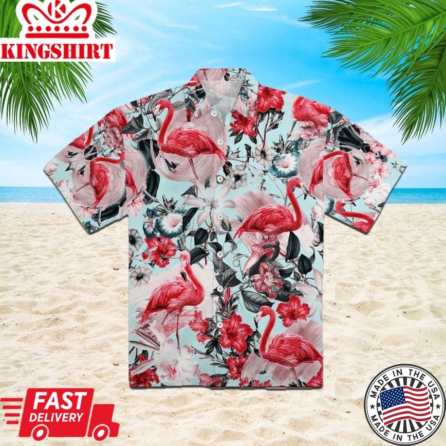 Flamingo Trendy Hawaiian Shirt