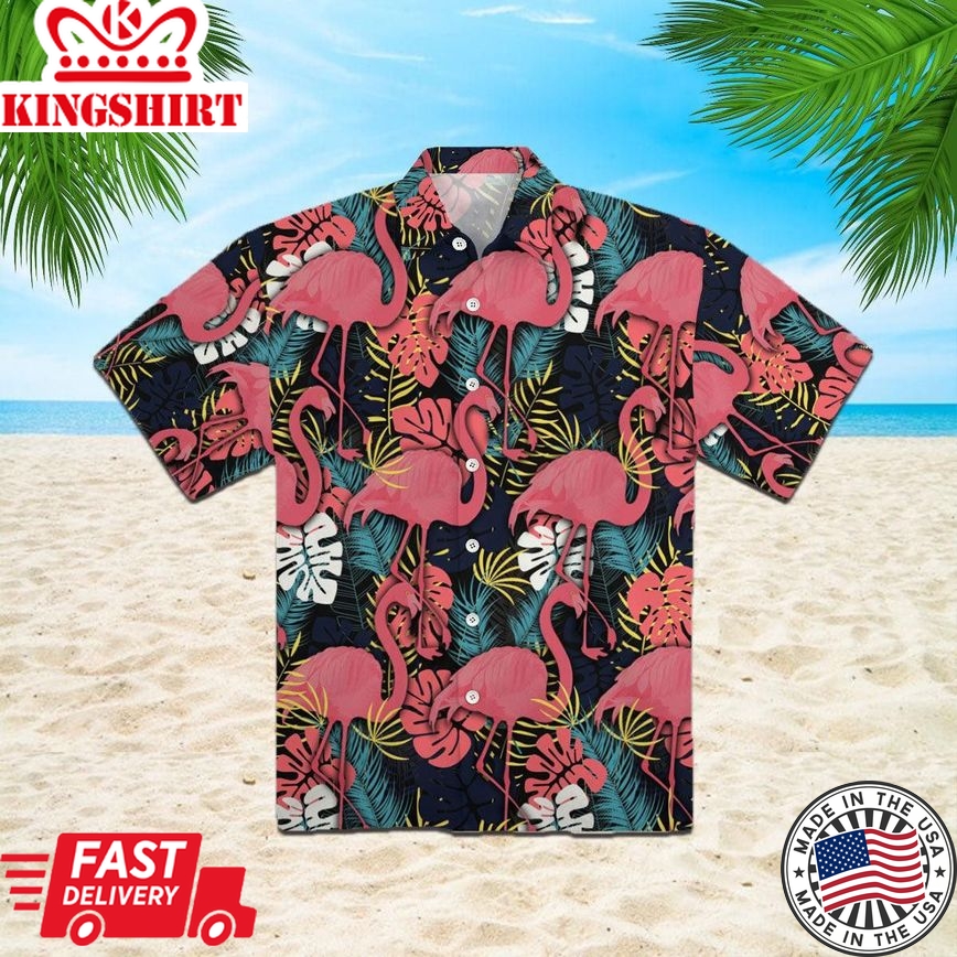 Flamingo Trendy Hawaiian Shirt