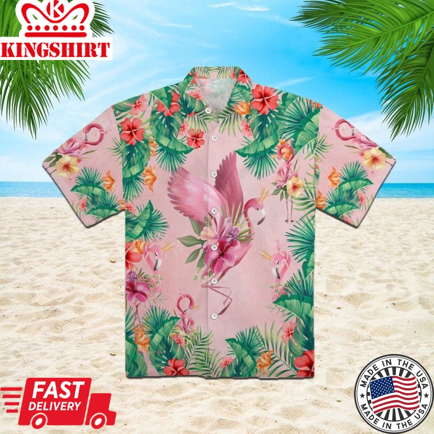 Flamingo Trendy Hawaiian Shirt Trendy Hawaiian Shirt For Men Trendy Hawaiian Shirt For Women