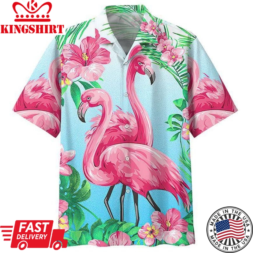 Flamingo Trendy Hawaiian Shirt Trendy Hawaiian Shirt For Men Trendy Hawaiian Shirt For Women