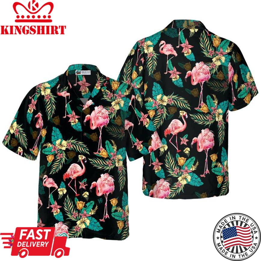 Flamingo Tropical Pattern V2 Hawaiian Shirt