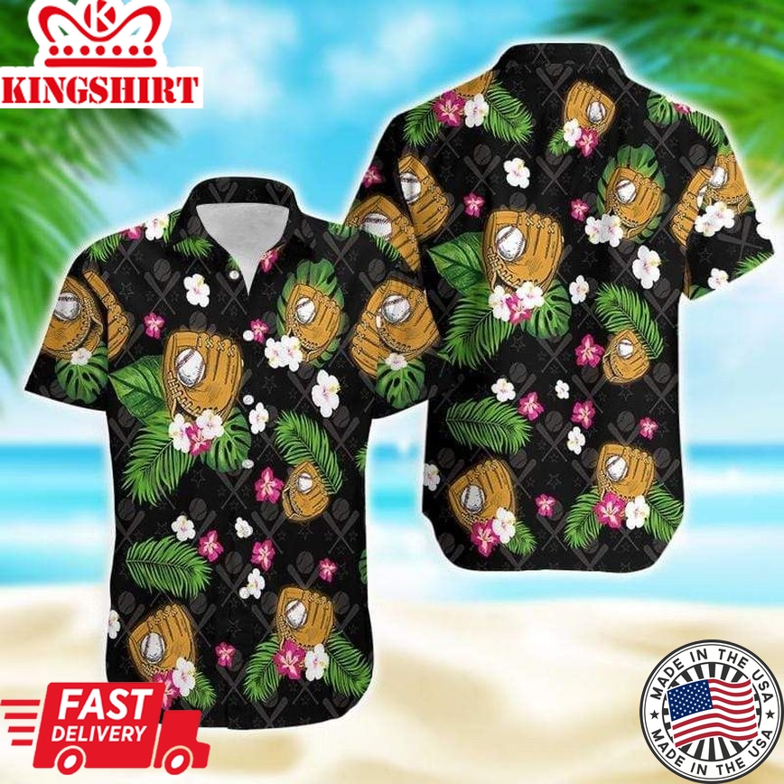 Floral Baseball Summer Tropical Hawaiian Aloha Shirts