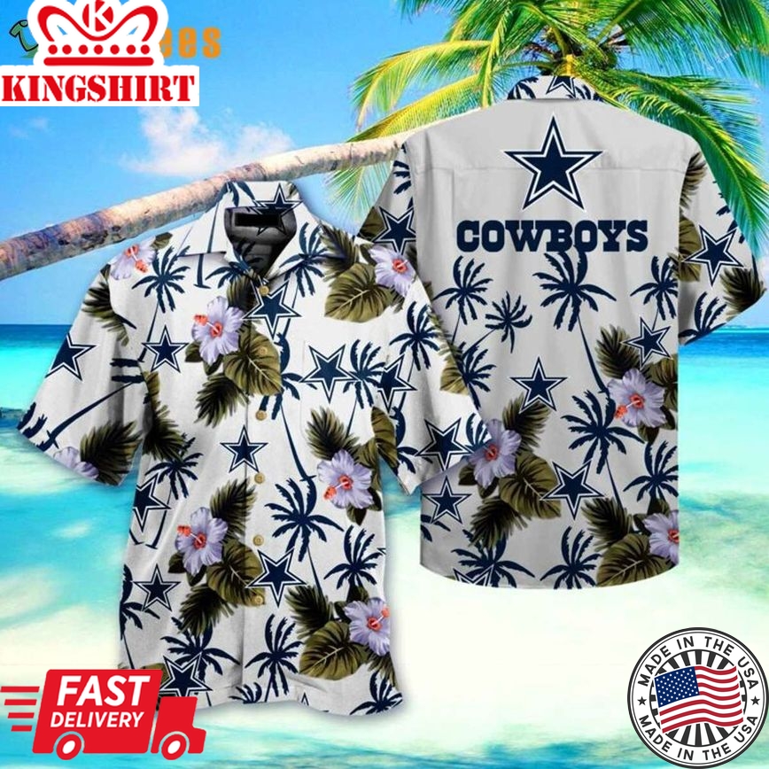 Flower And Dallas Cowboys Logo Trendy Hawaiian Shirt Perfect Gifts For Your Loved Ones