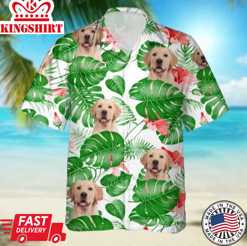 Flowered Portraits: Personalized Photo Face Floral Hawaiian Shirt