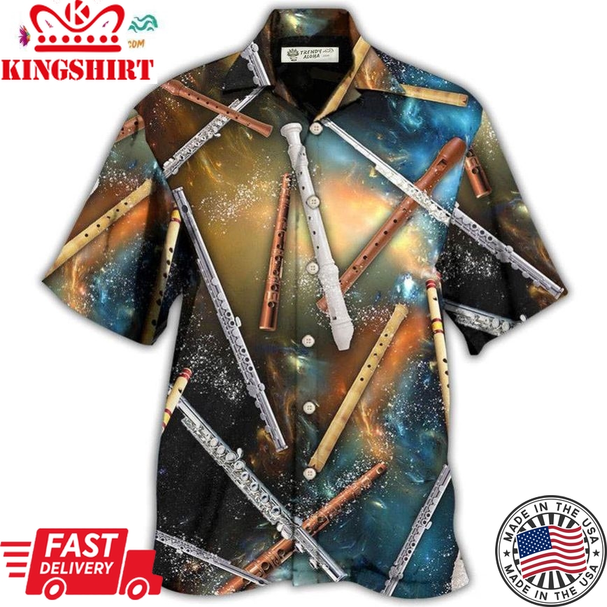 Flute Mysterious Galaxy Hawaiian Shirt