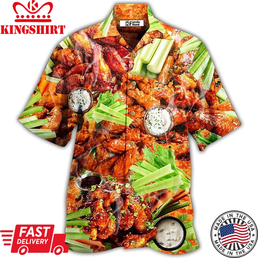 Food Ain't Nothing Chicken Wing Hawaiian Shirt