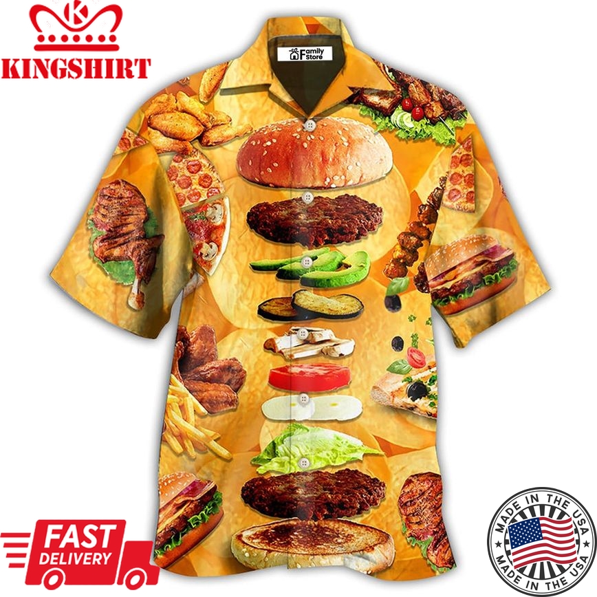 Food Delicious Fast Food Hawaiian Shirt