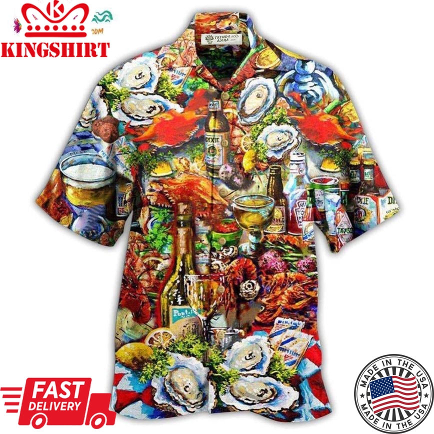 Food I'm On Seafood Diet Cool Hawaiian Shirt