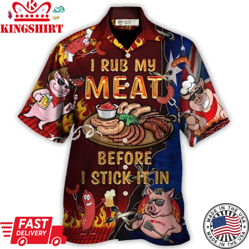 Food I Rub My Meat Australian Hawaiian Shirt