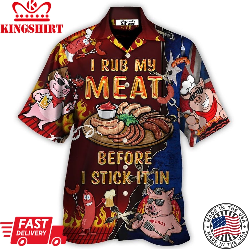 Food I Rub My Meat Australian Hawaiian Shirt