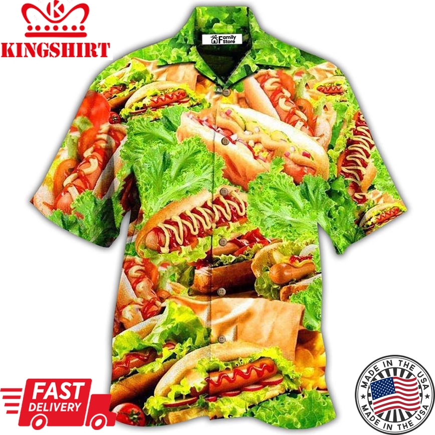 Food It's Not A Party Until The Hot Dog Come Out Salad Hawaiian Shirt