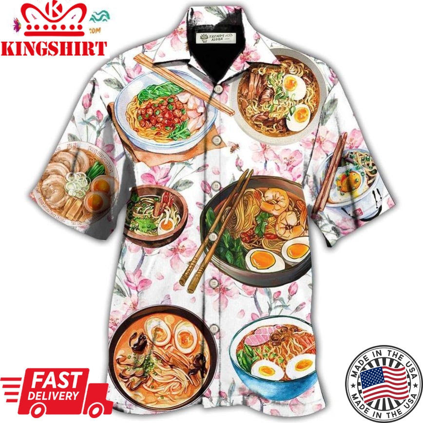 Food Ramen Delicious Floral Style Hawaiian Shirt