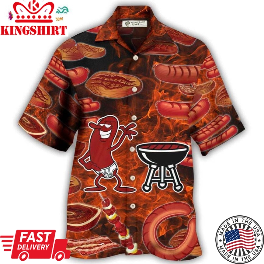 Food Sausage It'S Not A Party Hawaiian Shirt