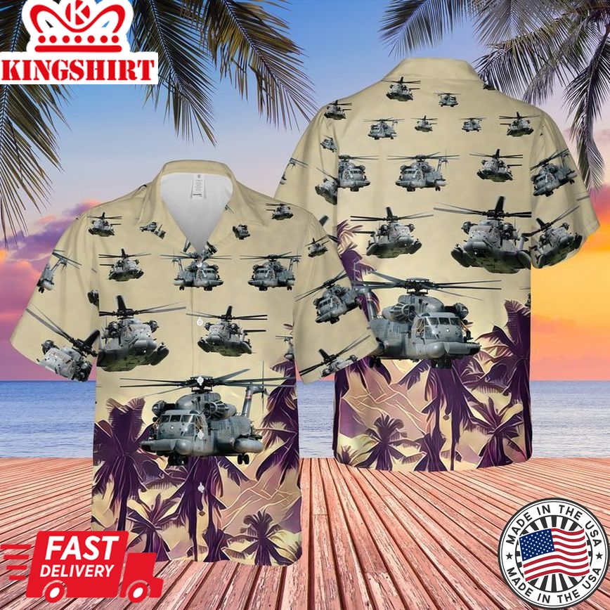 Force Sikorsky Mh53 Pave Low Trendy Hawaiian Shirt, Trendy Hawaiian Shirt For Men, Women