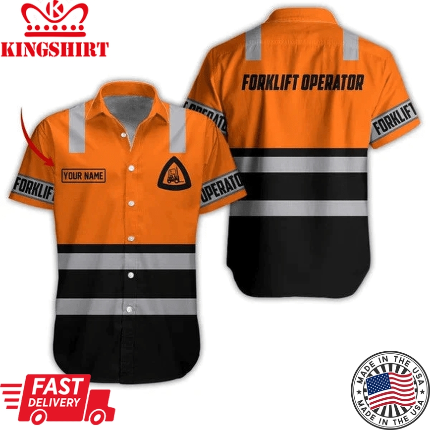 Forklift Driver Hawaiian Shirt, Forklift Operator Apparel