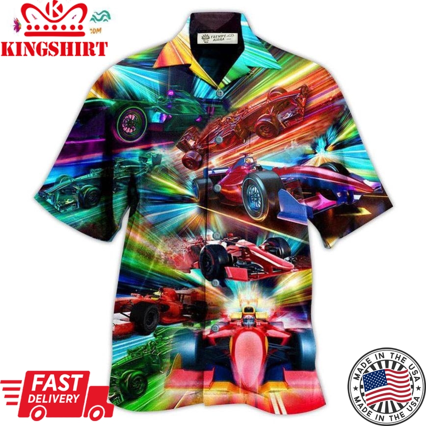 Formula One Car Racing Warning Auto Racing Fast Hawaiian Shirt