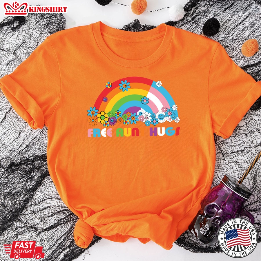 Free Aunt Hugs LGBT Transgender Rainbow LGBTQ+ Pride T-Shirt