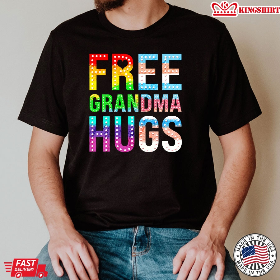 Free Grandma Hug LGBTQ+ Pride Transgender Bisexual T-Shirt